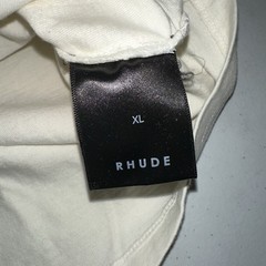 Rhude Vertical Logo Pocket T Shirt FW19 Off White Size XL Made In USA