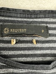 Request Men’s T-Shirt Black Striped Short Sleeve Size Petite P