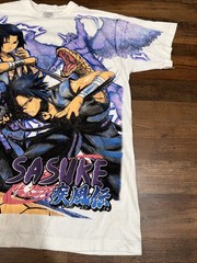 VTG Naruto Sasuke Shirt Anime Shippuden Shonen Jump Bleach One Piece BOOT AOP
