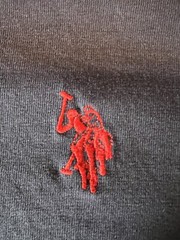 U.S. Polo T-Shirt Mens Sm Navy Blue V-Neck New With Tags Polo Pony Light Weight