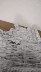 CARBON Men’s Long Sleeve Waffle Knit Shirt Top Marled White Black Gray Size L