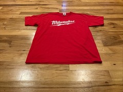 Milwaukee Tools “Smooth From The Start” Red Short Sleeve Work T-Shirt Mens Large