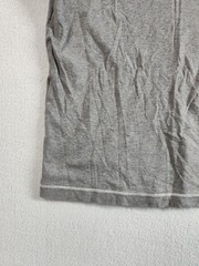 Fiji Men Shirt M Gray V Neck Short Sleeve Flat Front Comfort Pullover Tee Casual