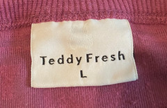TEDDY FRESH Bear Logo Cotton Terry T-Shirt Purple Men’s Size L Streetwear