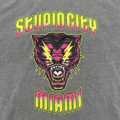 Studio City T-Shirt Men XL Gray Graphic Print Logo 100% Cotton ..#32941