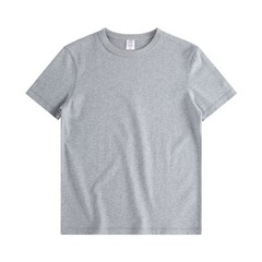 Mens summer fashion white cotton short-sleeved T-shirt pure color