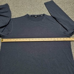 Public Rec Shirt Mens Large Heather Navy Go To Long Sleeve Performance Crewneck