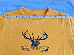 RRL – Double RL – Yellow Graphic Stag T-Shirt – Heavy Weight – 100% Cotton