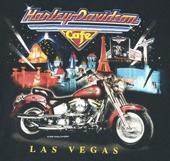 Vintage 1990s T Shirt L HARLEY DAVIDSON CAFE 1999 Las Vegas NV Biker Motorcycle