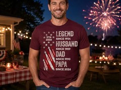Personalized Papa 250th America Shirt, Custom Dad Grandpa Patriotic Tee