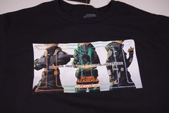 MY HERO ACADEMIA World Heroes Mission The Three Manga Black T-Shirt NEW Large L