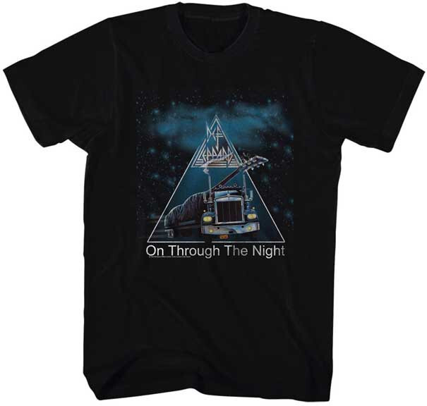 Def Leppard On Through The Night Men’s T Shirt Rock Band Music Merch