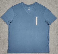 Men’s V Neck T Shirts 2XL Thunderbolt Blue “2 PACK” Goodfellow Short Sleeve