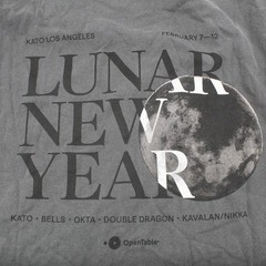 American Apparel Kato Los Angeles Lunar New Year Gray T-Shirt Adult Size 2XL