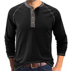 Zonbailon men’s t-shirt men’s casual breathable loose base shirt long sleeve