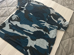 ADIDAS TREFOIL BLUE CAMO SIZE XL SHORTS SLEEVE T-SHIRT…SEE DESCRIPTION’