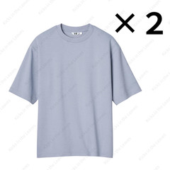 [2PCS SAME COLOR] UNIQLO U AIRism Cotton Oversized T-Shirt Half-Sleeve Japan NWT