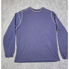 Kuhl Wildfibre Shirt Mens Medium Blue Long Sleeve Organic Cotton Zipper Pocket