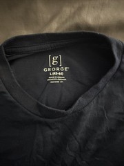 NWT George Men’s L 42/44 Blue Short Sleeve Moisture Wicking Crewneck Tee Shirt