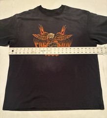 Men’s Biker Boxy Harley Eagle Style Tshirt Sz Medium Distressed Look NWT