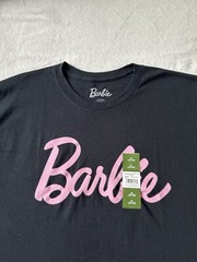Barbie Mens Black ShortSleeve Crewneck Logo Graphic T- shirt Size XL (46-48) NEW