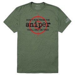 “SNIPER – DON’T RUN DIE TIRED” T-SHIRT by RAPDOM TACTICAL GEAR – Sz 2XL – NWT