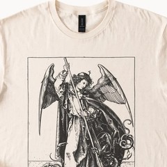Saint Michael Slaying Dragon T Shirt Renaissance Art Tee Angel Defeats Devil Shi