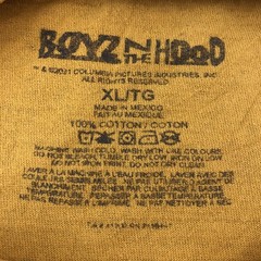 Boyz N The Hood Shirt Mens XL Yellow Movie Graphic Tee Tagless Hip Hop