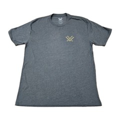Vortex Optics Mens Large Graphic T-Shirt Gray Heather Distressed Logo Tee