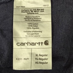 Carhartt Men Shirt XL REGULAR Navy Logo K231 Original Fit Long Sleeve