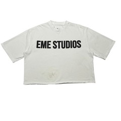 Eme Studios Camiseta Logo Cropped Boxy Tee Shirt Short Sleeve Streetwear Skater