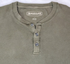 Bundle Lot of 2 Magellan Outdoors Mens XL Classic Fit Thermal Henley Shirt