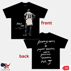 Michael Jordan Back Pose Basketball Graphic Design His Airness Vintage T-Shirt