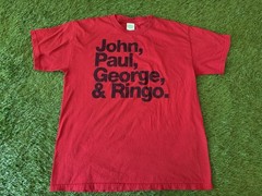 Official 2005 The Beatles John Paul George & Ringo- Rockstars Red Shirt LARGE