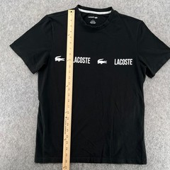 Lacoste Mens Logo T Shirt Black Graphic Size S