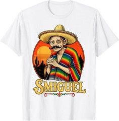 Smiguel Mexican Sombrero Vintage Mexican Culture Mashup T-Shirt