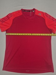Adidas Response Climalite Running Shirt Mens Large Red/Orange Athletic Tee Gym