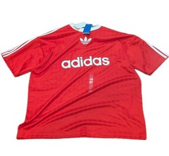 Men’s Adidas 3 stripes Adicolor Trefoil Poly Red L New
