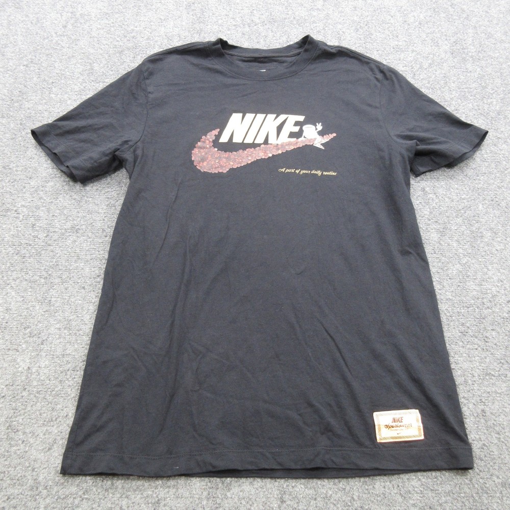 Nike Shirt Mens Medium Coffee Beans Swoosh Daily Routine Sportswear DX1075-010