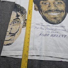 TAPPEDIN Kobe Bryant Shirt Mens Large White Quote Graphic Basketball Tee
