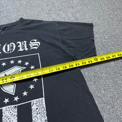 Y2K Famous Stars and Straps T Shirt Size Large Black Paisley Flag Travis Bark