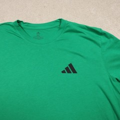Adidas Shirt Mens 2XL Green Tri-Blend Small Logo Crewneck Athletic Tee GN4620