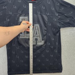 Victorious Shirt Mens XL Black LA Los Angeles Rhinestone All Over Print Tee