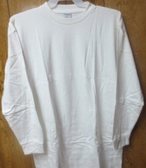 Men T-Shirts White Long Sleeve 2XL 6 Pc. 100 Cotton Economical Import Work Wear