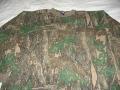 Vintage Ace Sportswear Men’s Trebark Camo Long Sleeve Pocket T Shirt Large USA