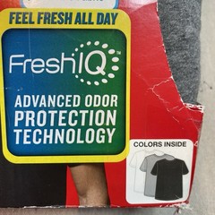 XL Hanes T-Shirts 3 Pack Comfort Blend Tagless Lay Flat Collar White Gray Black