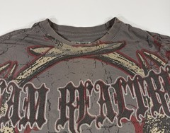 Y2K Team Realtree T Shirt Mens XL AOP Skull Antler All Over Print Gray *See Pics