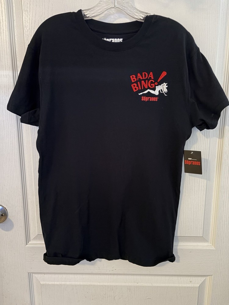 THE SOPRANOS BADA BING T-Shirt HBO Original Black Medium NEW
