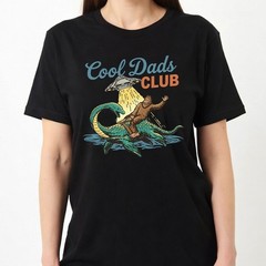 Cool Dads Club T-Shirt Vintage Bigfoot UFO Loch Ness Monster Cryptid Dad Gift