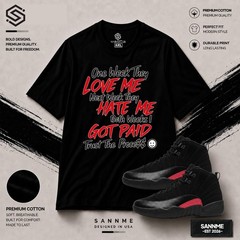 Jordan 12 Bloodline Sneaker Tees Match With Trust The Process Shirt